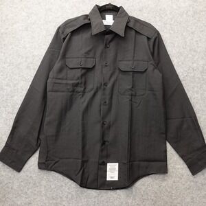 USMA West Point Cadet Uniform Shirt Mens L 16.5 Gray CALIFASHIONS Vintage USA